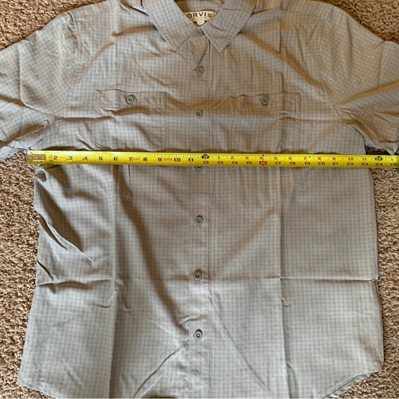 Orvis Men's Short Sleeve Woven Tech Shirt, Grey, Large - Picture 4 of 6